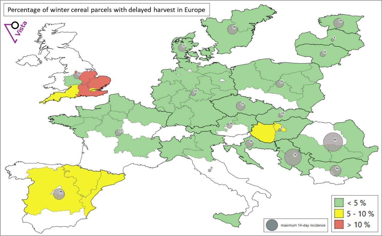 harvest map of winter cereals